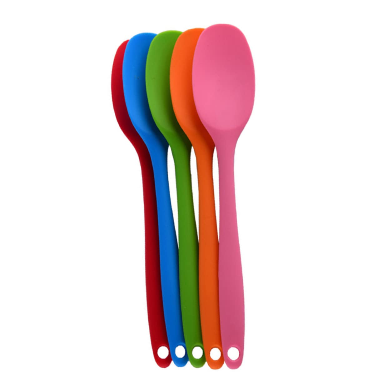 Alipis Silicone Soup Spoon for Nonstick Long Handle Serving Spoon Orange Premium Heat Resistant Material for Boys and with Design