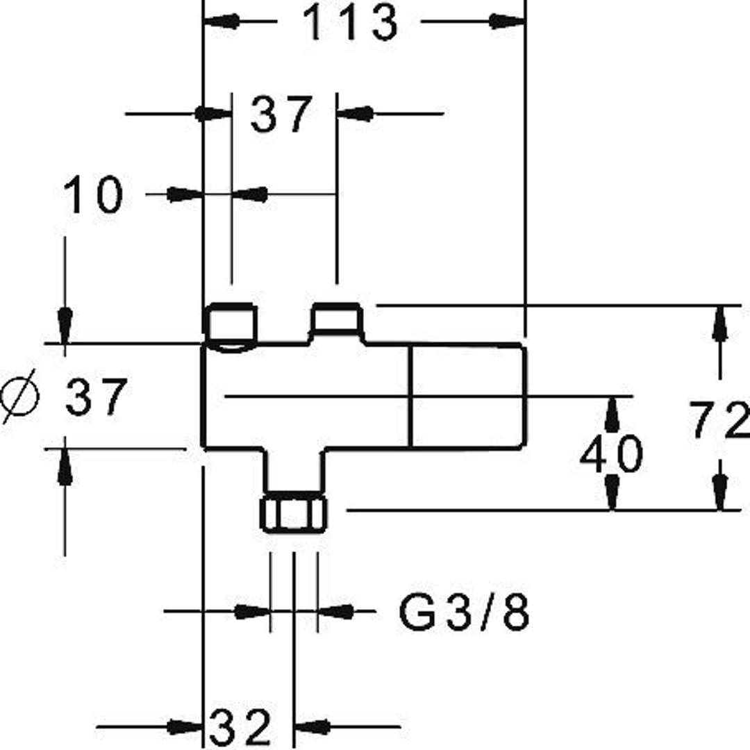 Hansa Minimat temperaturvormischer 6341 ohne Anschlusssatz, Chrom, 63410020