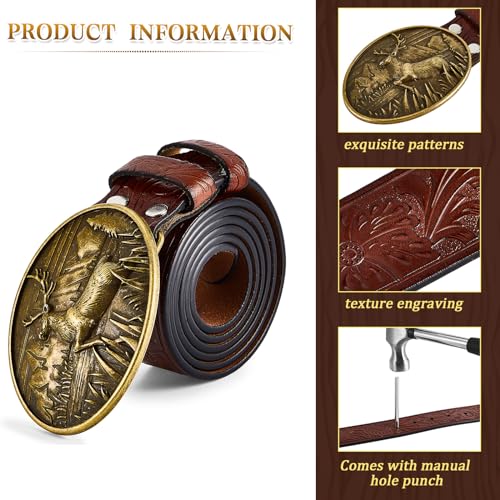 Paterr Deer Long Bifold Wallet for Men, Men's Long Leather Wallets, Rodeo Western Cowboy Wallet, ID Window and Rfid Blocking for Gift(Deer)3