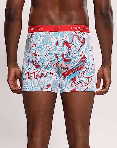 INNERSY Men's Breathable Mesh Boxer Briefs Cooling Moisture Wicking Underwear for Summer 4-Pack4
