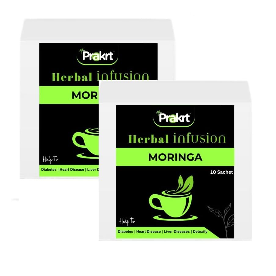Prakrt Herbal Moringa Infusion Tea 10 Bags Pack of 2 (20 Sachet) (Moringa) (B0CNLMVHQ6) Amazon Price History, Amazon Price Tracker