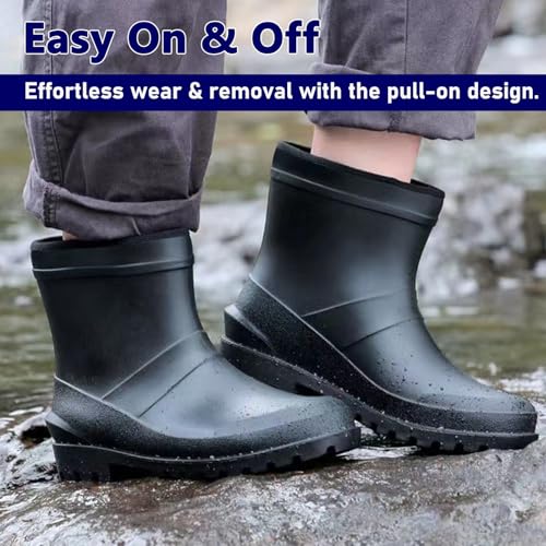 Ankle Rubber Rain Boot Mens Ankle Rain Shoes Waterproof Garden Boots Mens Short Rain Boots2