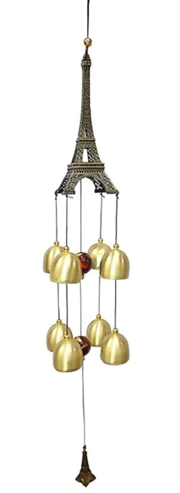 LOVE KART Eiffel Tower Wind Chimes Hanging Home Decor Feng Shui Windchimes for Home, Balcony, Garden, Gallery, Bedroom with Good Sound (20 Inch, Multicolor)-image-23