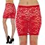 High Waist - Red (Floral Sheer Lace)
