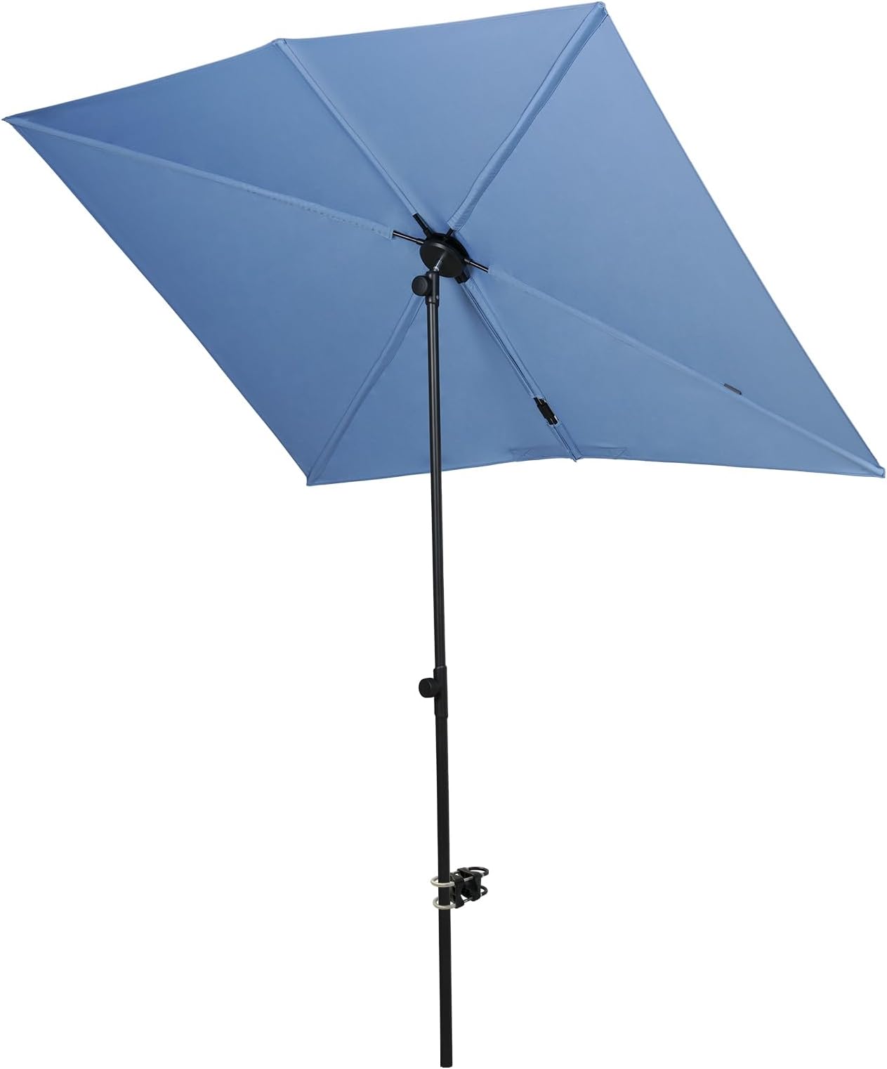 Grand patio Balcony Umbrella, 6x4 FT Rectangular Outdoor Umbrella，Patio Umbrella with 360 Degree Roating Knob