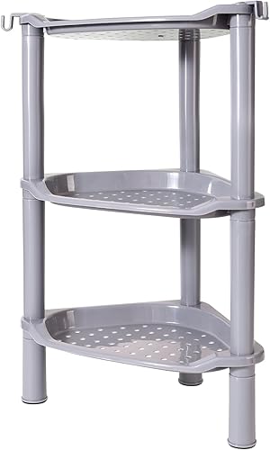 Miniatura 2 de SLZBCY Organizador de ducha de 3 niveles, organizador de ducha de plástico inoxidable para baño, bañera, plato de ducha, 13.5 x 10 x 26 pulgadas,