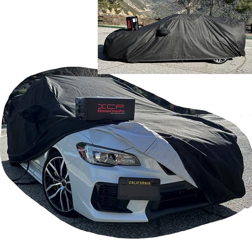 Image of All Weather Waterproof car Cover Good for rain Snow uv Protection dust WRX STi Spoiler Civic Type-R V60 A4 ALLROAD Model Y Black