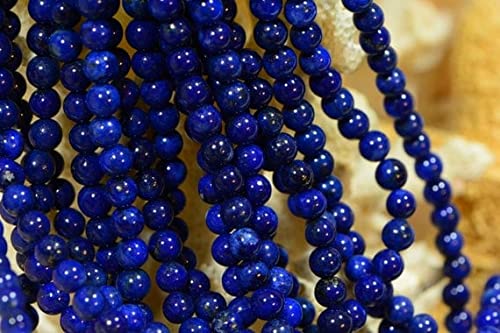 Perles de lapis-lazuli naturel bleu royal 4mm pour création de bijoux