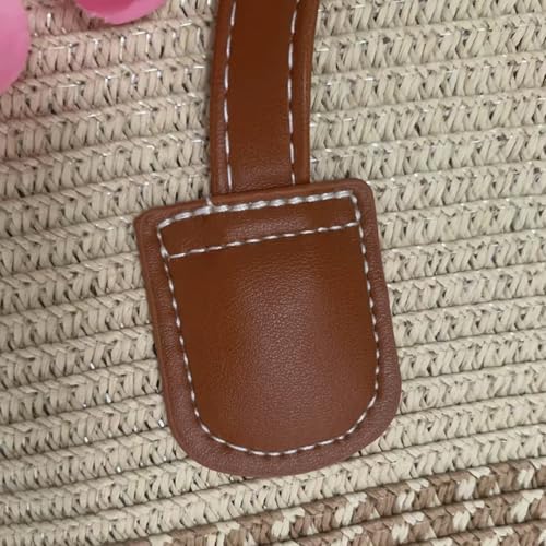 Bolso de hombro tejido con detalles de cuero miniatura 5