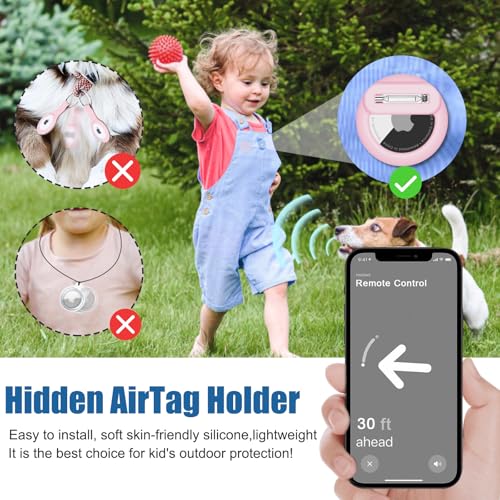 Pacote com 2 capas ocultas para Apple AirTags, para rastreador Apple AirTag com pino de segurança, a