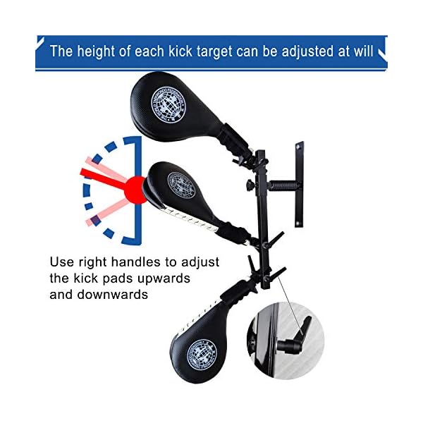 SYNTECSO-Taekwondo-Kick-Pad-Target-3-Pack-Kicking-Pads-with-Wall-Mounted-Bracket-Hands-Free-Striking-Pads-for-Tae-Kwon-Do-Karate-Kickboxing-and-Martial-Arts-Training Taekwondo Kick Pad Target, SYNTECSO 3 Pack Kicking Pads with Wall Mounted Bracket Hands-Free Striking Pads for Tae Kwon Do Karate Kickboxing and Martial Arts Training