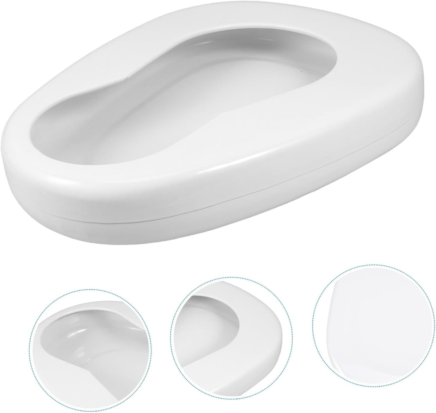 Bedpan - Vaso smaltato da camera, facile da usare, secchio per spittoon e vomito per l'assistenza domestica, durevole e conveniente, ideale per pazienti anziani e disabili
