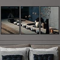 3 Piece Framed Canvas Wall Art Tea Canvas Prints Home Artwork Decoration for Living Room,Bedroom - 16