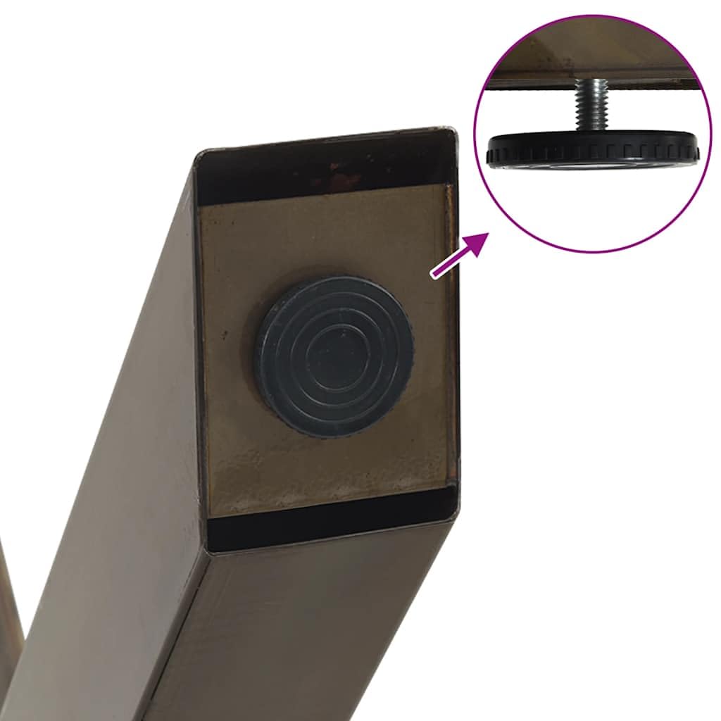 Couchtischbeine X-Form 2 Stück Naturstahl 30x(30-31) cm für DIY Möbel Bau, stabile Metallbeine mit verstellbaren Nivellierfüßen für Couchtisch, Esstisch oder Beistelltisch, robust und modern