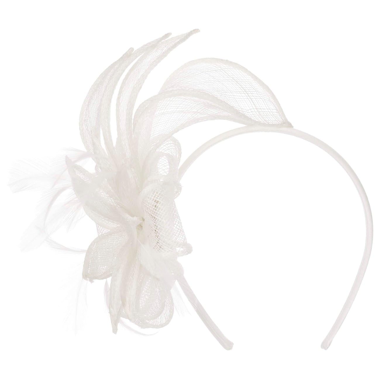 Seeberger Vanola Sinamay Fascinator Haarschmuck Kopfschmuck Haarreif Damen - Frühling-Sommer Sommer - One Size weiß