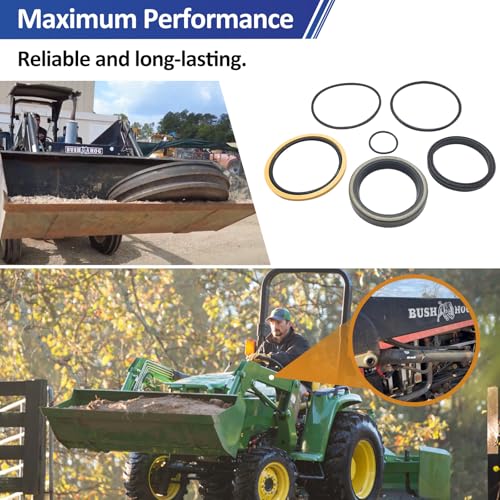 Image of REPLACEMENTKITS.COM Bush Hog Hydraulic Seal Replacement Kit | Compatible with Bush Hog M300, 2447QT, 2446QT, 2426QT, 2427QT Boom & Bucket Cylinders | Replaces Part 25H49328