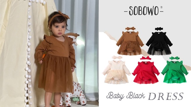 dark brown baby girl dress Brown Velvet Dress - Bridesmaid Dress