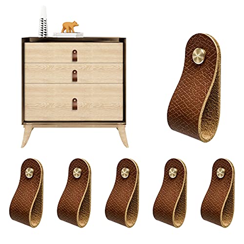 DOXILA- Maniglie per mobili in pelle 6 pezzi