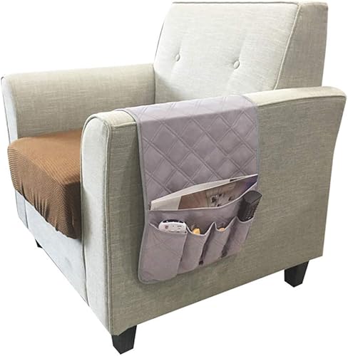 Miniatura 2 de Organizador de sofá y reposabrazos, con 6 bolsillos, soporte para control remoto de TV, bolsa de bolsillo de almacenamiento para teléfono celular,