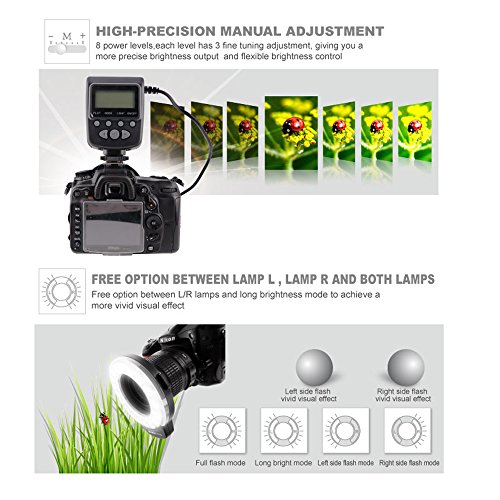 Meike Led Macro Ring Flash Light For Canon Nikon Sony Olympus Dslr Camera With 7 Adapter Rings #TOP3