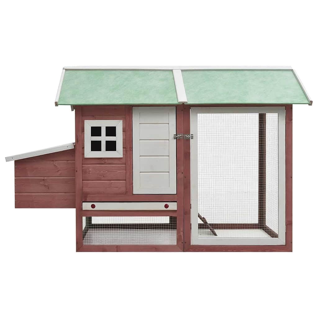 Gallinero madera maciza de pino y abeto moca 170x81x110 cm,Producto para mascotas y animales,Productos para mascotas,Productos para animales pequeños,Jaulas y habitáculos para animales pequeños-170862