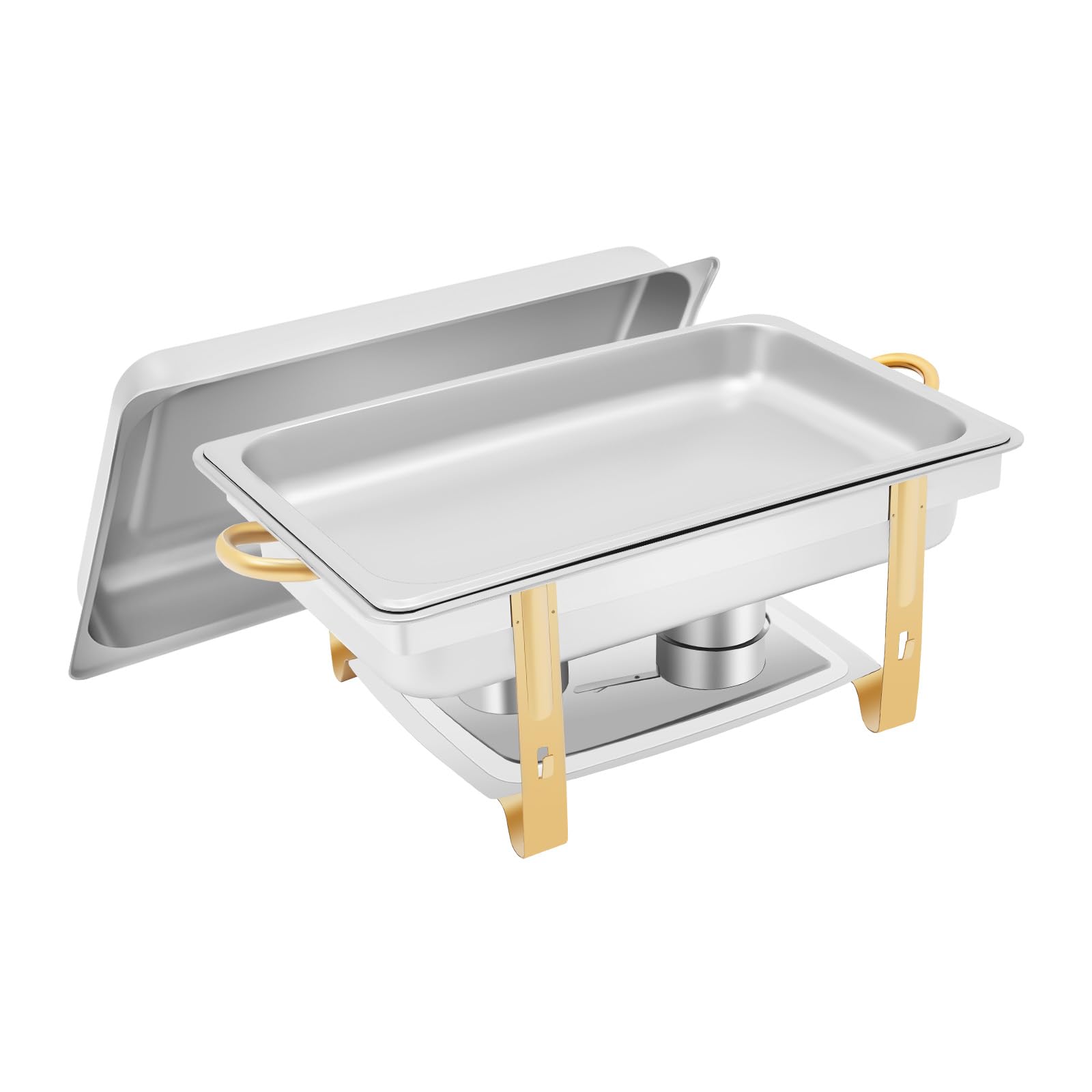Serbatoio scaldavivande Chafing Dish 9 l, in acciaio inox, 63 x 35 x 32 cm, per catering, buffet e feste