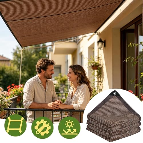 Voile d'ombrage extérieur respirant pour bloquer les UV du balcon - 8