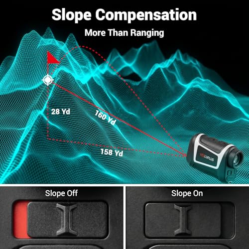 Image of Golf Rangefinder with Slope & Magnet, 660 Yards Range Finde Golf with Flag Pole Locking Vibration, IP54, Ergonomic Design, Anti-Shake, Rechargeable Golf Accessories for Golfers