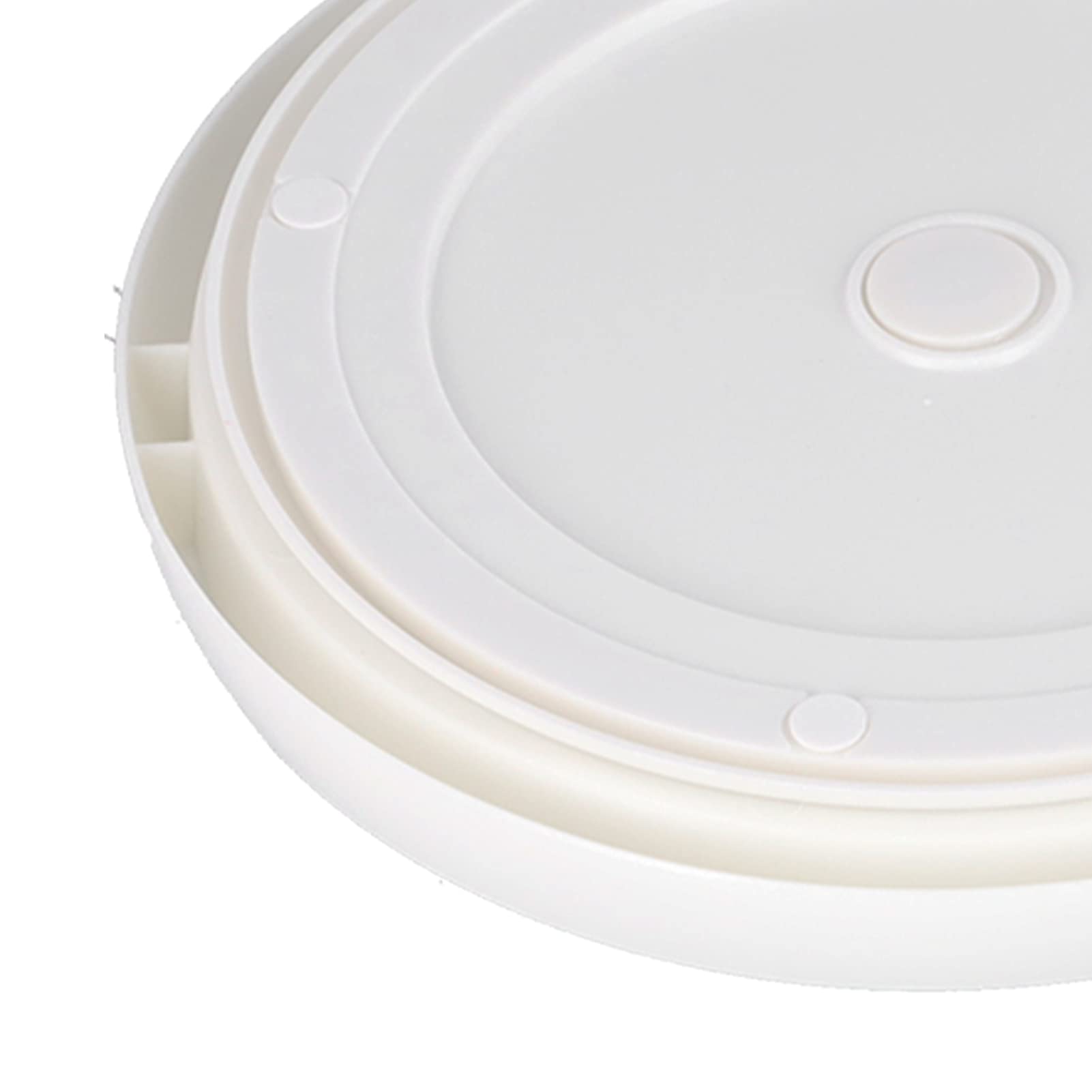 Organisateur d'armoire à Plateau tournant antidérapant Lazy Susan de 10/12 Pouces - Support à épices Rotatif à 360 degrés - Blanc et Gris(S)