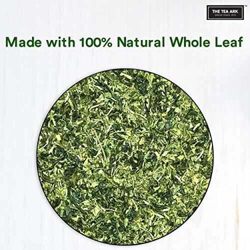 Image of The Tea Ark Mint Green Tea Bags (25 Count) | Natural Herbal Whole Leaf Tea | Individually Wrapped Pyramid Tea Bags (25 Tea Bags, Mint Green)