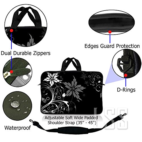 Funda Laptop Neopreno 10-11.6 pulg Diseño Floral miniatura 2