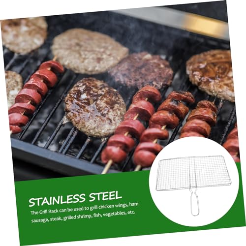 Parrilla portátil para barbacoa exterior y cesta de camping para asar pescado con comodidad 7