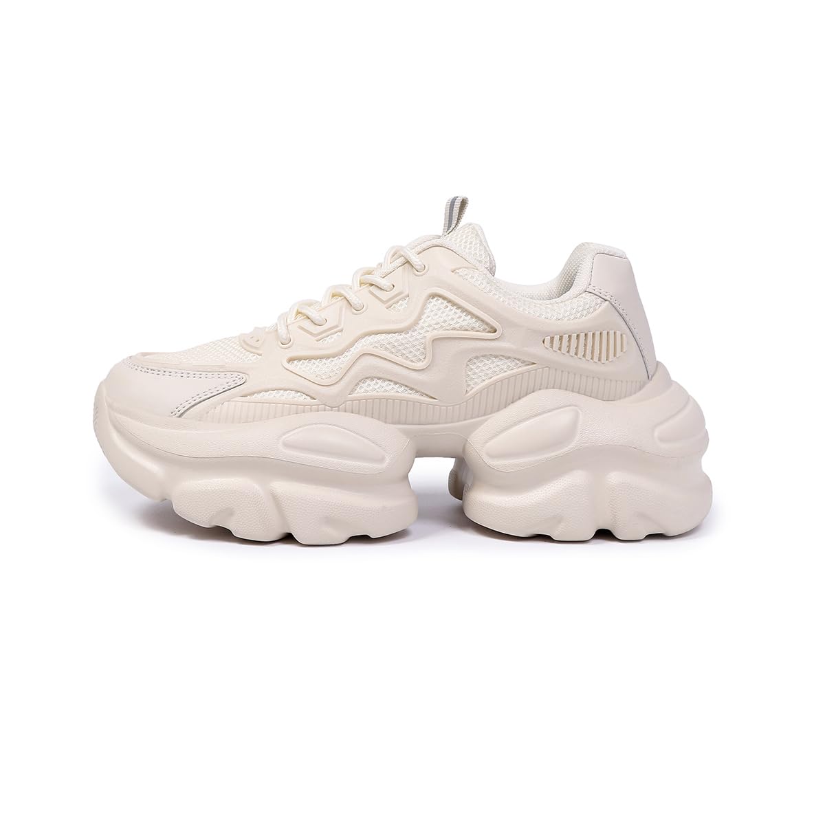 LUXGO Damen Chunky Plateau Sneaker Modische Plattform Schuhe