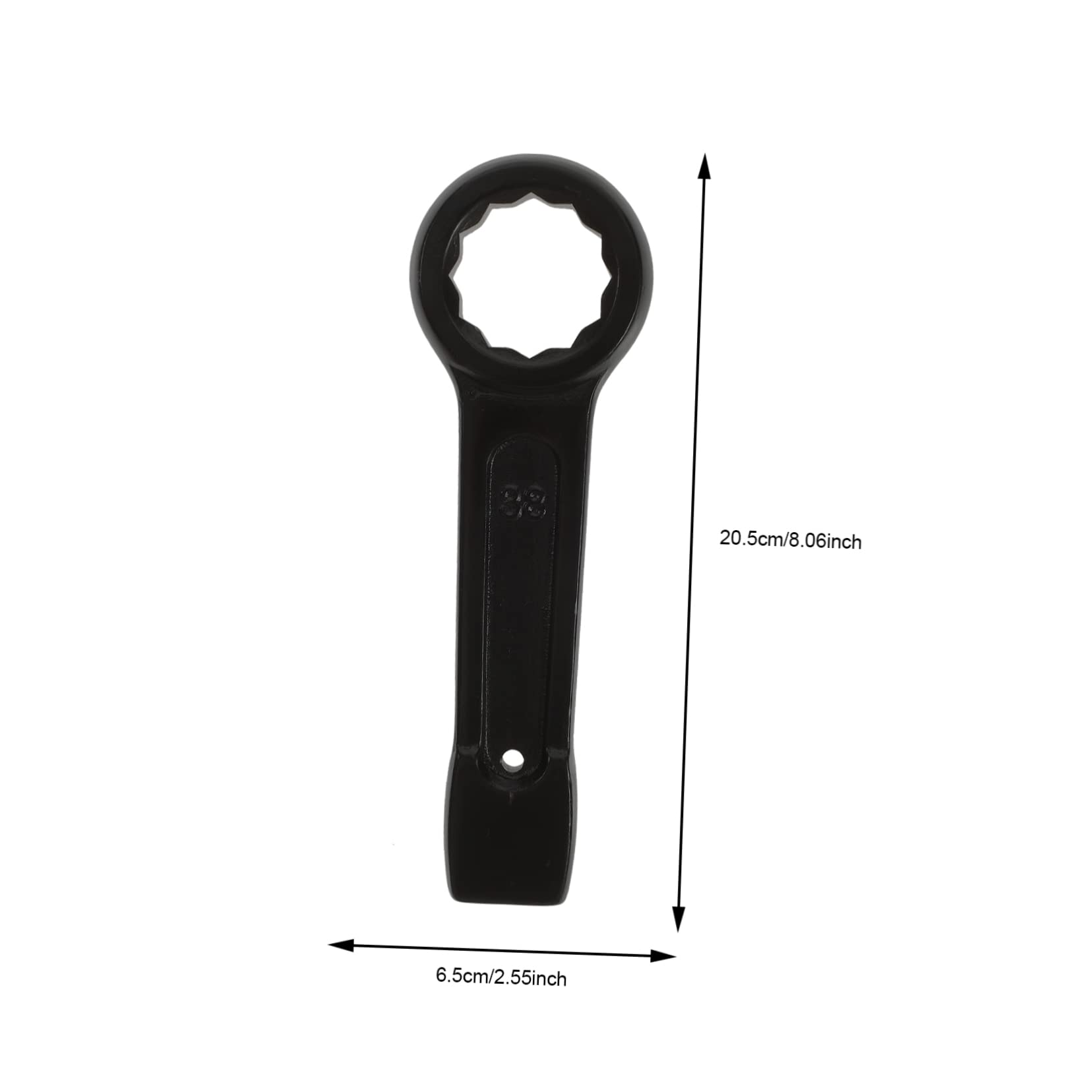 Mipcase Clé à Cliquet Offset Lourde 38mm en Acier Noir Haute Dureté