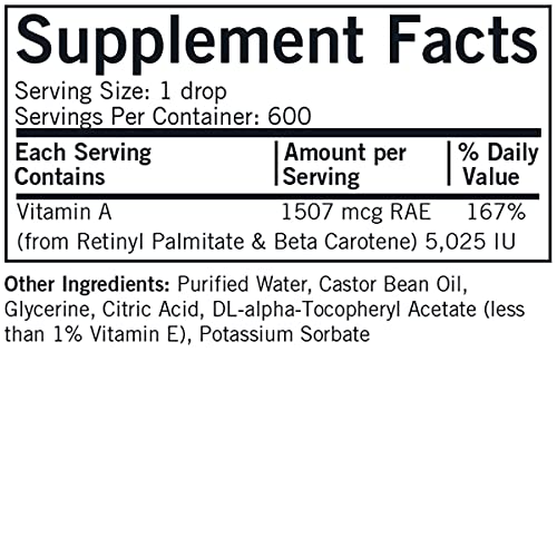 Kirkman - Mycelized Vitamin A Liquid - 30Ml - Essential Vitamin - Supports Immune Health - Hypoallergenic #TOP1