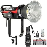 Aputure 300D II Led Video Light with 3.9-9.1 Feet Light Stand V-Mount 55000lux@0.5M 5500k Sidus Link App Control 8 Built-in Lighting Effects 2.4G 100m Wireless Remote Control USB Firmware Upgrade