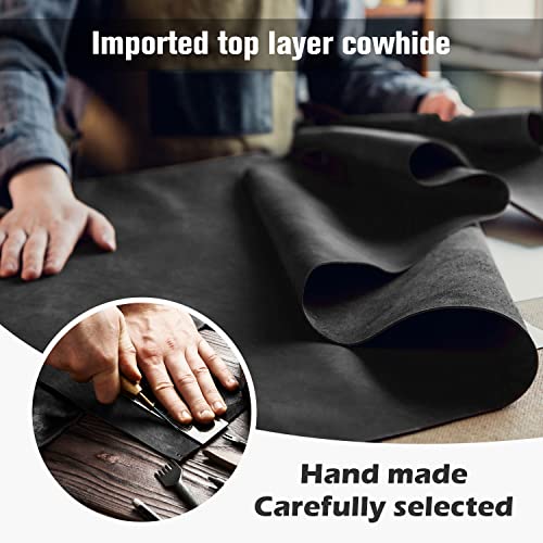 Joytale Braided Leather Dog Leash, 6/5/4Ft Strong And Durable Dog Training Leash, Real Cowhide Leather Dog Leashes For Large Medium Small Breed Dogs, Heavy Duty Clasp, Black, 6Ft*1/2In #TOP1