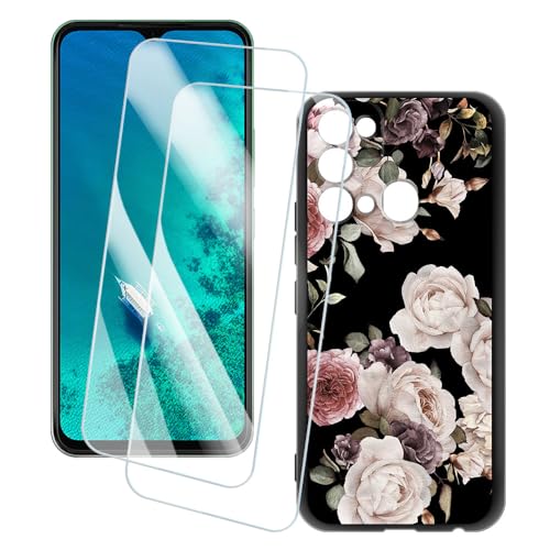 OAGELIM 2�Z�b�g �X�N���[���v���e�N�^�[ + �P�[�X ITEL S17 (6.6 �C���`) �Ƃ̌݊������� �A�[�e�B�X�e�B�b�N�J�X�^���v�����g�J�o�[�Ƌ����K���X�t�B���� �X�N���b�`�h�~ (��)