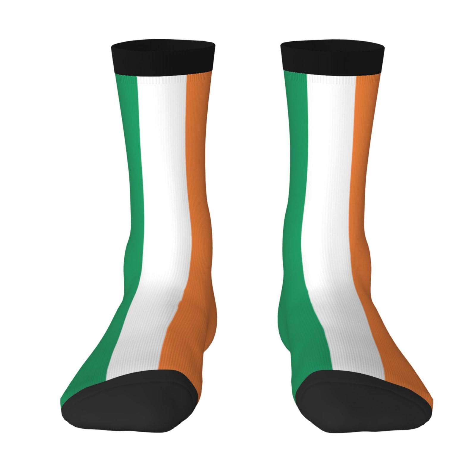 JEJEA Irish flag print Socks For Men and Women Men's Moisture Control Crew Socks Gifts For Golf, Hunting, Camping