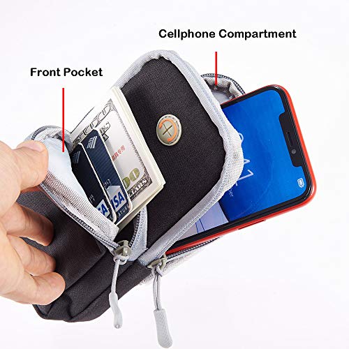 Unisex Nylon Sport Running Zipper Phone Armband For Samsung Galaxy Z Fold4, S22 5G, S21 Fe 5G, Xcover 5, S21 5G, M01 Core, A01 Core, M01, A41, J2 Core, S20 #TOP2