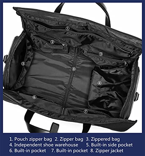 Garment Bags for Business Travel Convertible Backpack Travel Duffel Bag Carry on Garment Bag 2 in 1 Weekender Suit Bag for Men (Grey)2