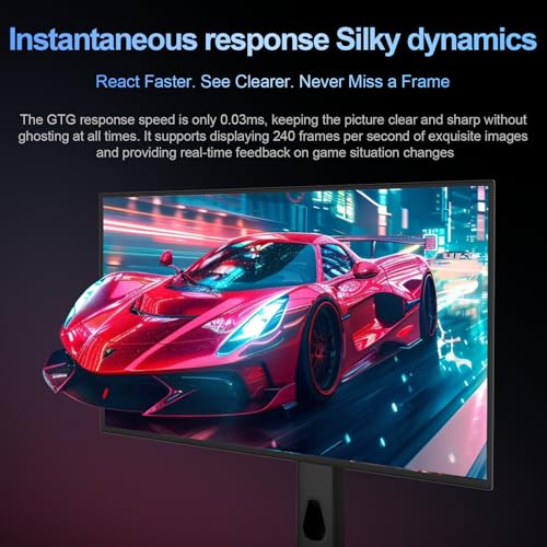 Image of 27 inch OLED Gaming Monitor, 2K QHD(2560x1440), 240Hz, 0.03ms, HDR400 Support, 135% sRGB, Adaptive Sync Height Adjustable,DisplayPort, HDMI, USB, VESA Mountable (R27QD Nightmare)
