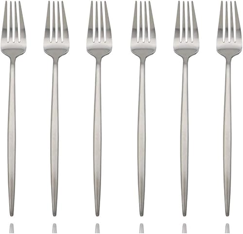 JASHII - Juego de cubiertos de plata de lujo, 24 piezas elegantes de acero inoxidable 1810 para comer casa, cocina, restaurante, juegos de servicio