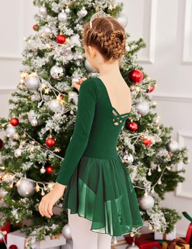 Image of Arshiner Kids Girls Classic Long Sleeve Leotard Dance Ballet Dress