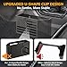 Upgrade Metal Gear Shift Center Console Organizer for Jeep Wrangler Accessories and Jeep Gladiator JL JLU 2026 2025 2024 2023 2022-2018 Rubicon Sahara 4xe Storage Box Tray,Flag Logo (Not for JK/JKU)