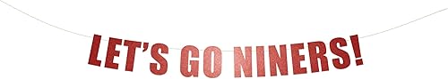 Cartel de Let's Go Niners! - Fiesta de fútbol, decoración del día del juego, cartel colgante para fiesta de Niners (personalizable)