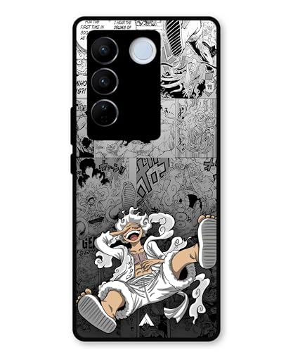 Image of Premium Anime 2 Case for Vivo v27 Pro (Glossy Finish) Soft-Touch Metal TPU Back Cover, Shockproof, Designer, Aesthetic Mobile Phone Case