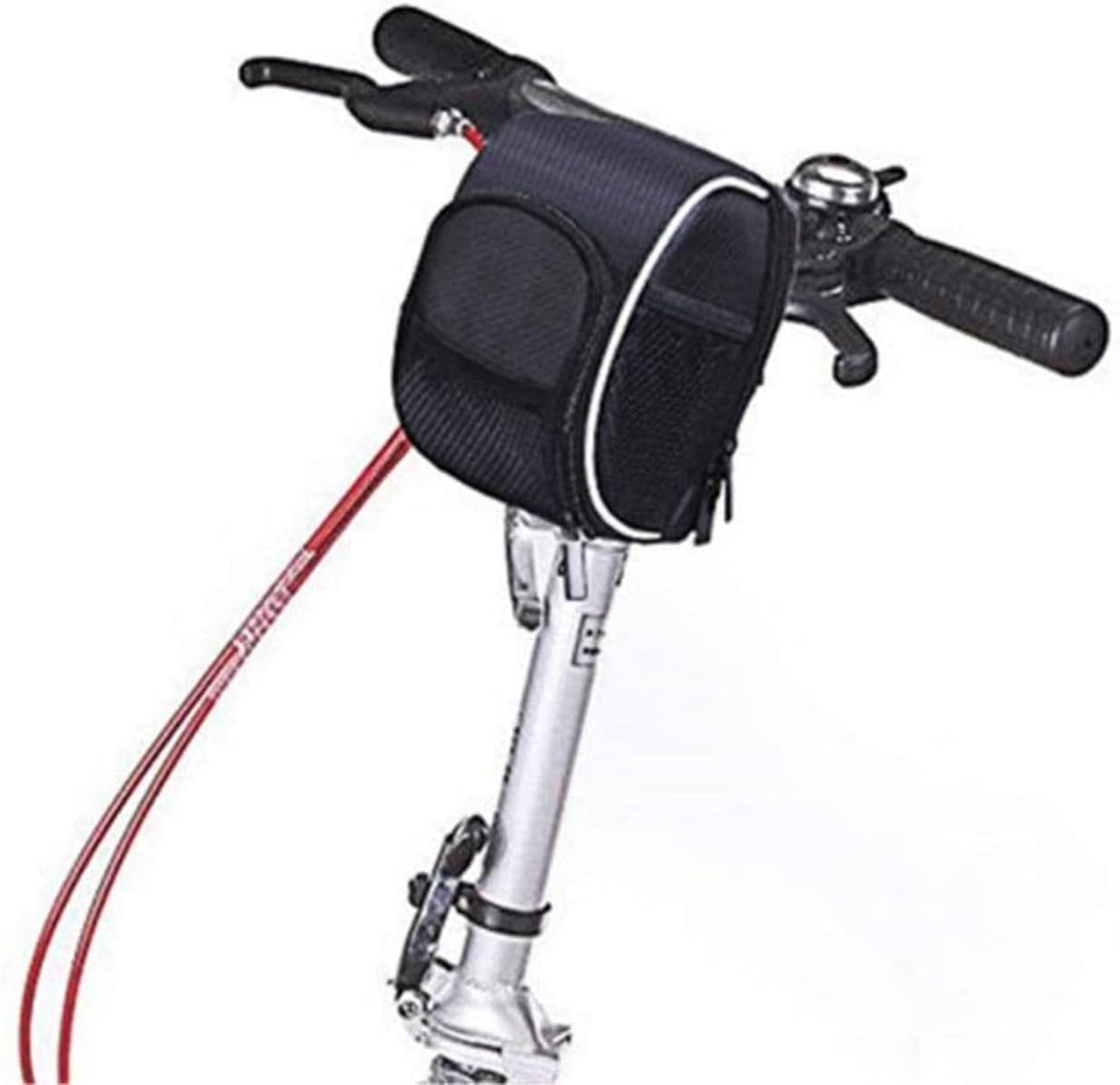Reflective Folding Bicycle Handlebar Bike Bag With Front Zipper Bag Bicycle Carrying Bag