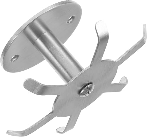 Miniatura 2 de BESTonZON Estante colgante para utensilios de cocina, 2 piezas, gancho giratorio de seis garras, ganchos giratorios de acero inoxidable, ganchos