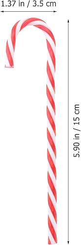 Miniatura 2 de Sewroro 20 piezas de bastón de caramelo para árbol de Navidad, adornos colgantes de acrílico para árbol de Navidad decoraciones colgantes